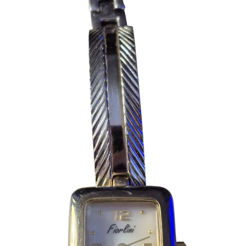 Fiorlini Ladies‎ Watch New Battery Tank styled Silver toned Minimalist Art Deco